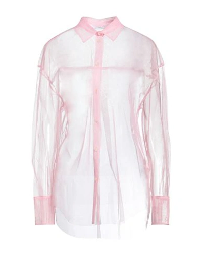 Msgm Woman Shirt Pink Size 6 Polyamide
