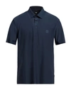 Duno Man Polo Shirt Navy Size S Polyamide, Elastane In Blue