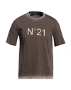 N°21 Man T-shirt Cocoa Size Xxl Cotton In Brown
