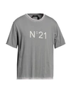 N°21 Man T-shirt Grey Size M Cotton