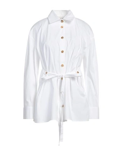 Liviana Conti Woman Shirt White Size 8 Cotton, Polyamide, Elastane