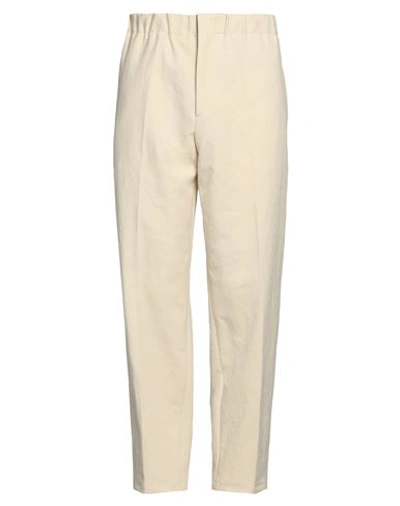 Jil Sander Man Pants Light Yellow Size 34 Polyester In Yellow