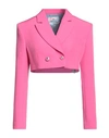 Chiara Ferragni Woman Blazer Fuchsia Size 4 Polyester, Elastane In Pink