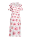 Vivetta Woman Midi Dress White Size 6 Viscose In White