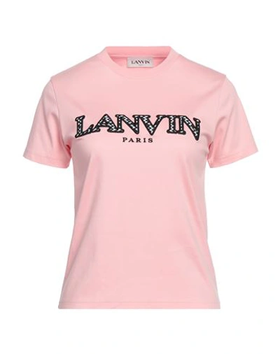 Lanvin Woman T-shirt Light Pink Size Xs Cotton, Polyester, Elastane