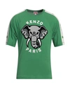 Kenzo Man T-shirt Green Size Xl Cotton