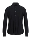 Barba Napoli Man Shirt Black Size 15 ½ Polyamide, Elastane