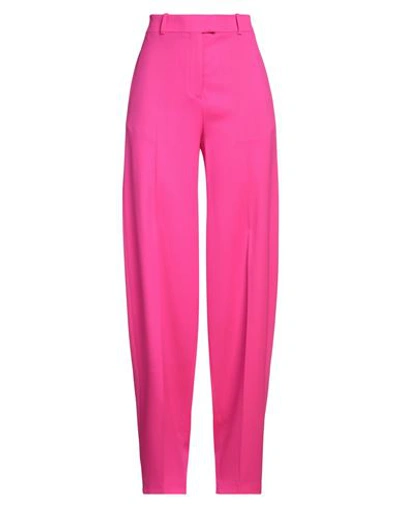 Attico The  Woman Pants Fuchsia Size 2 Virgin Wool, Elastane, Cupro, Cotton In Pink