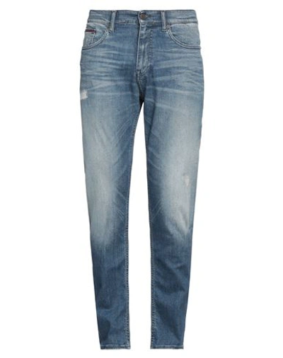 Tommy Jeans Man Jeans Blue Size 34w-32l Cotton, Lyocell, Elastomultiester, Elastane