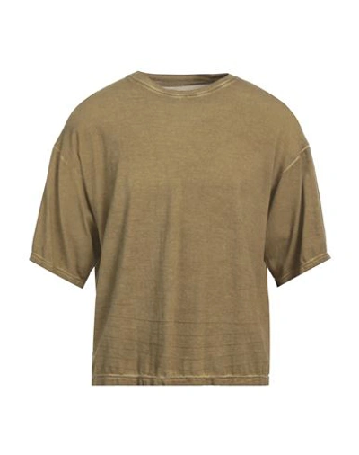 Novemb3r Man T-shirt Military Green Size 1 Cotton, Linen