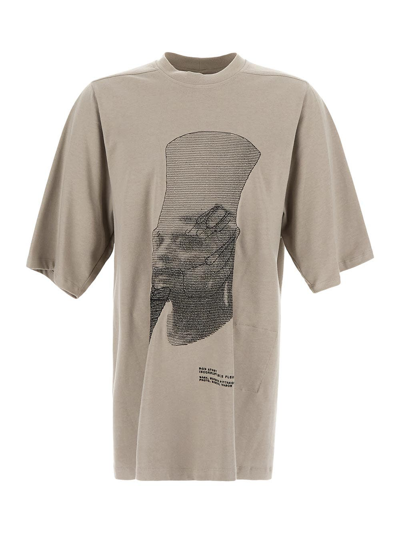 Rick Owens Ron Jumbo T-shirt In Beige