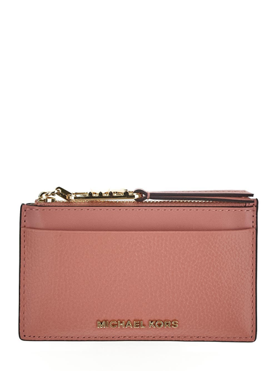 Michael Michael Kors Zipped Wallet In Pink