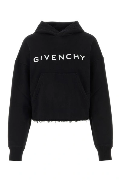 GIVENCHY GIVENCHY WOMAN BLACK COTTON SWEATSHIRT