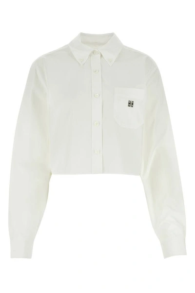 GIVENCHY GIVENCHY WOMAN WHITE POPLIN SHIRT