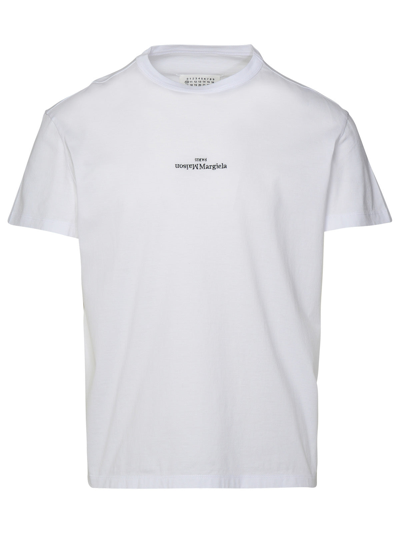 Maison Margiela T-shirt Logo Piccolo In White