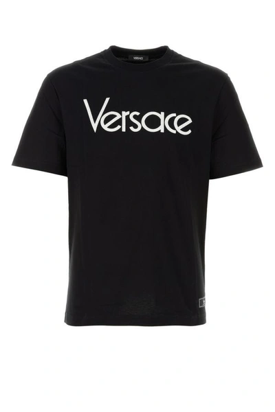 VERSACE VERSACE MAN BLACK COTTON T-SHIRT