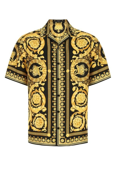 Versace Silk Shirt In Multicolor