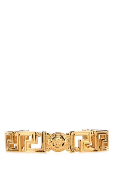 Versace Woman Gold Metal Medusa Greca Bracelet