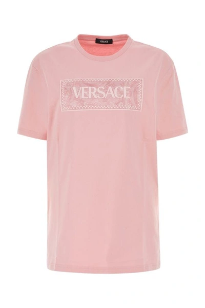 Versace Woman Pink Cotton T-shirt