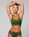SOMA WOMEN'S ENBLISS RACERBACK LACE BRALETTE IN GREEN SIZE SMALL | SOMA