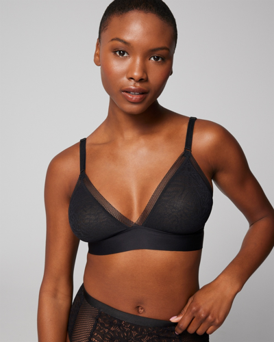 Soma Women's Lace Triangle Bralette In Black Size Medium |