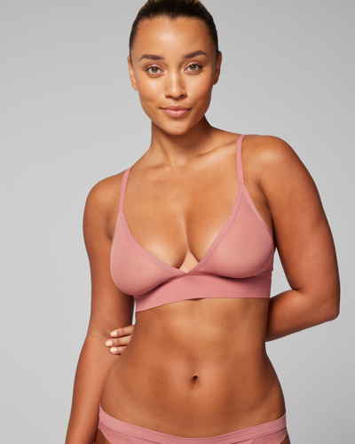 Soma Women's Mesh Triangle Bralette In Pink Size Xl |