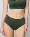 SOMA WOMEN'S VANISHING TUMMY WITH LACE MODERN BRIEF UNDERWEAR IN GREEN SIZE XL | SOMA