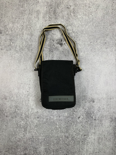 Pre-owned Beauty Beast X Diesel Messenger Bag Vintage Y2k Multi Pocket Bag 90's In Black