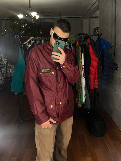 Pre-owned Barbour X Vintage Barbour International Nylon Jacket In Red