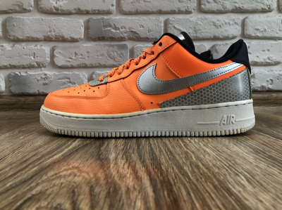 Pre-owned Nike Air Force 1 Low 3m Sneakers Size 42.5 In Orange