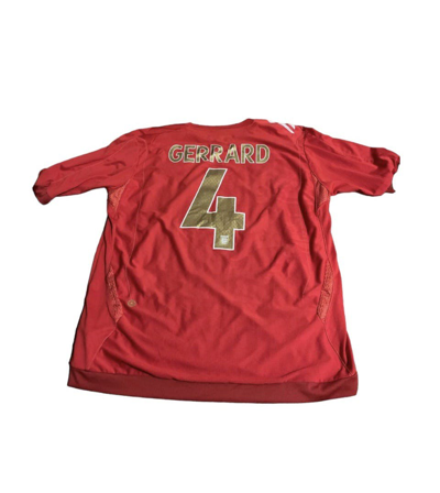 Pre-owned Jersey X Soccer Jersey England Gerrard 4 2006 2008 Football Soccer Jersey In Red