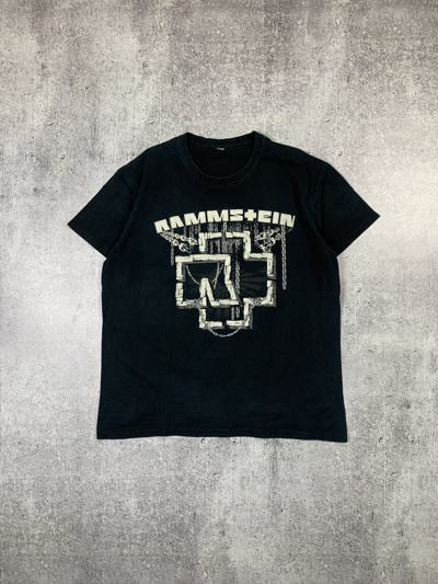 Pre-owned Rock Band X Rock T Shirt Vintage Rammstein Rock Band T-shirt In Black