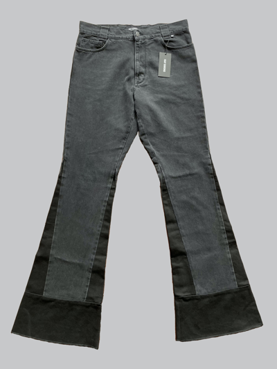 Pre-owned Raf Simons Flared Workwear Jeans In Grey/black