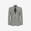 ALEXANDER MCQUEEN TWISTED LAPEL SINGLE-BREASTED JACKET