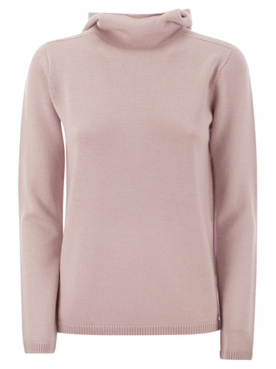 's Max Mara S Max Mara Paprica Turtleneck Sweater With Hood In Pink