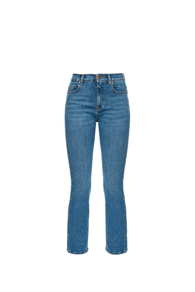 Pinko Mid-rise Skinny Jeans In Medium Vintage Wash