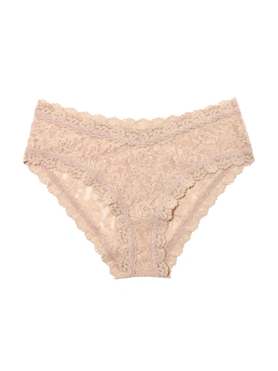 Hanky Panky Signature Lace V-front Cheeky In Brown
