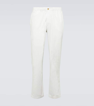 Polo Ralph Lauren Cotton-blend Tapered Trousers In White