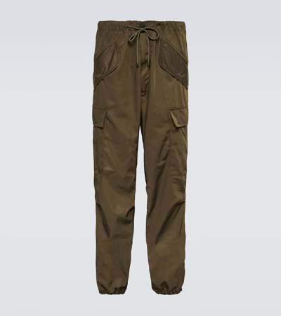 Dries Van Noten Loose Cargo Trousers Khaki In Brown