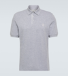 Brunello Cucinelli Mélange Piqué Cotton Polo Shirt In Grey