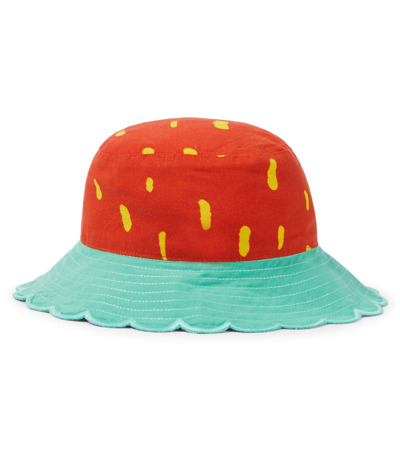 Stella Mccartney Baby Printed Cotton Sunhat In 421gl Red