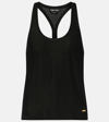Tom Ford Silk Racerback Scoop Neck Tank Top In Black