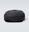 Prada Logo Beret In Black