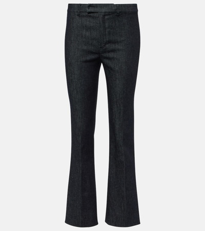 S Max Mara Alan Cropped Flared Jeans In Blue