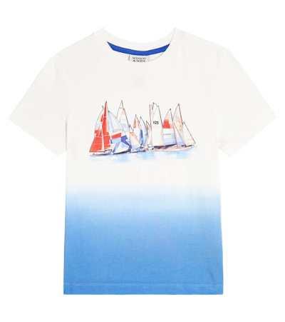 Scotch & Soda Kids' Printed Cotton Jersey T-shirt In Multicoloured