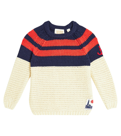 Scotch & Soda Kids' Colourblocked Cotton Jumper In Multicoloured