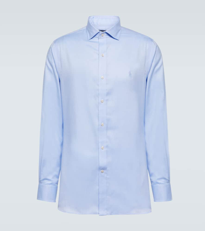 Polo Ralph Lauren Cotton Shirt In Blue