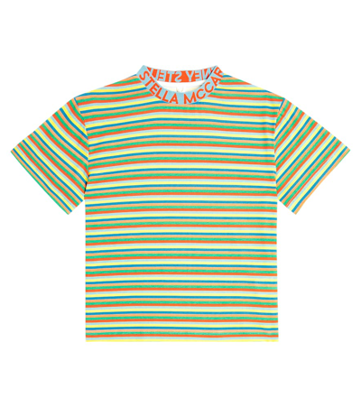 Stella Mccartney Kids' Striped Cotton Jersey T-shirt In Multicoloured