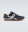 LOEWE FLOW RUNNER SUEDE-TRIMMED SNEAKERS