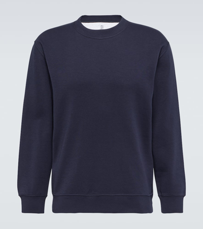 Brunello Cucinelli Cotton-blend Sweatshirt In Blue